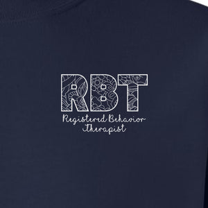 RBT Sweatshirt, Registered Behavior Therapist Pocket Design Crewneck for Therapy Professionals