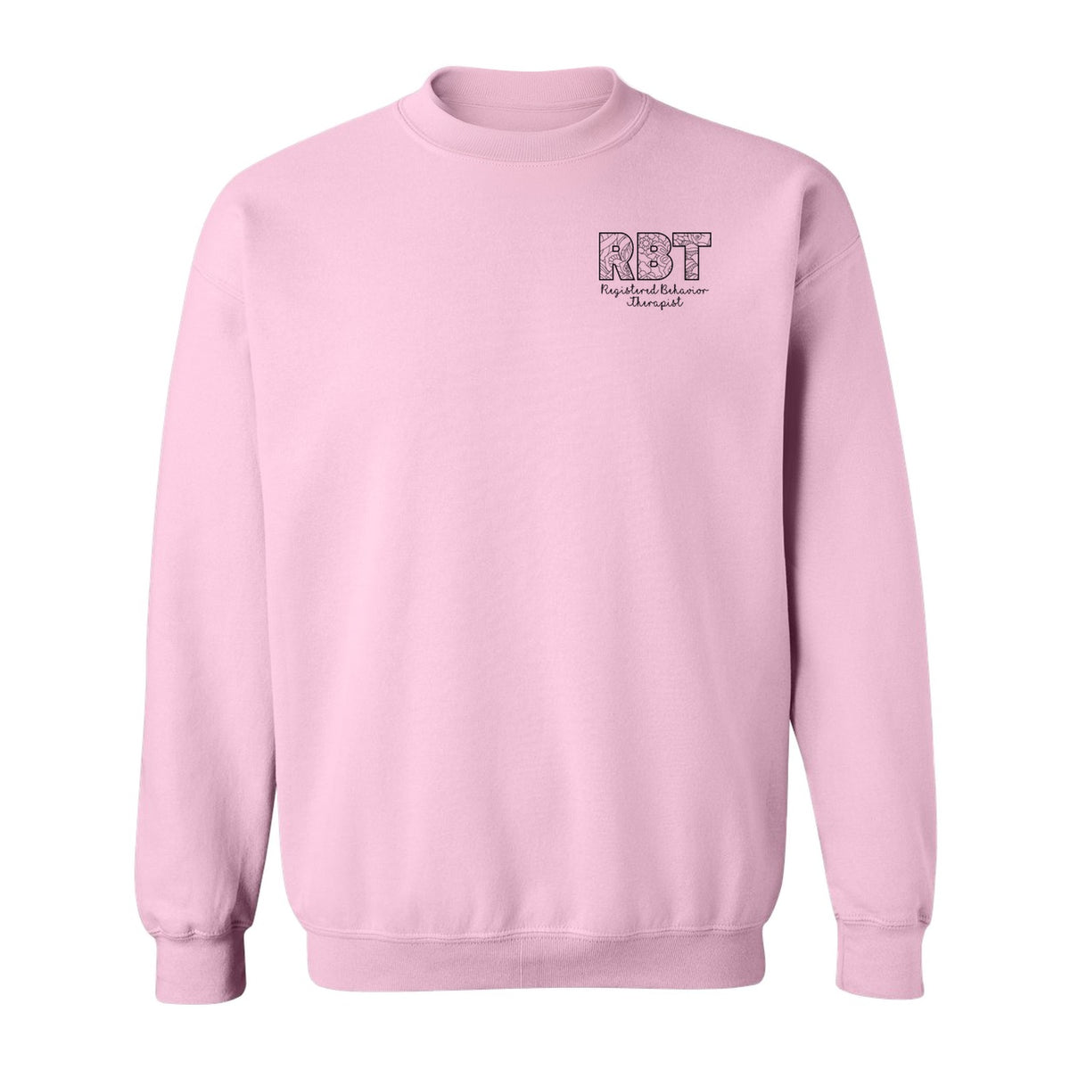 RBT Sweatshirt, Registered Behavior Therapist Pocket Design Crewneck for Therapy Professionals
