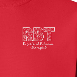 RBT Sweatshirt, Registered Behavior Therapist Pocket Design Crewneck for Therapy Professionals