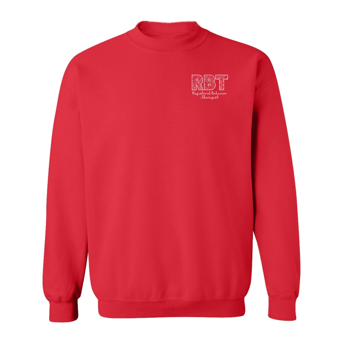 RBT Sweatshirt, Registered Behavior Therapist Pocket Design Crewneck for Therapy Professionals