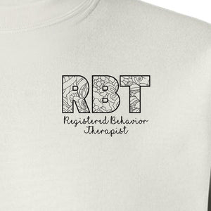 RBT Sweatshirt, Registered Behavior Therapist Pocket Design Crewneck for Therapy Professionals