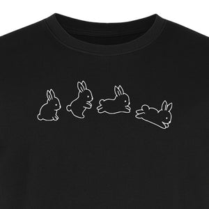 Bunny T-Shirt, Four Rabbit Outline Poses for Easter Egg Hunts and Spring Celebrations