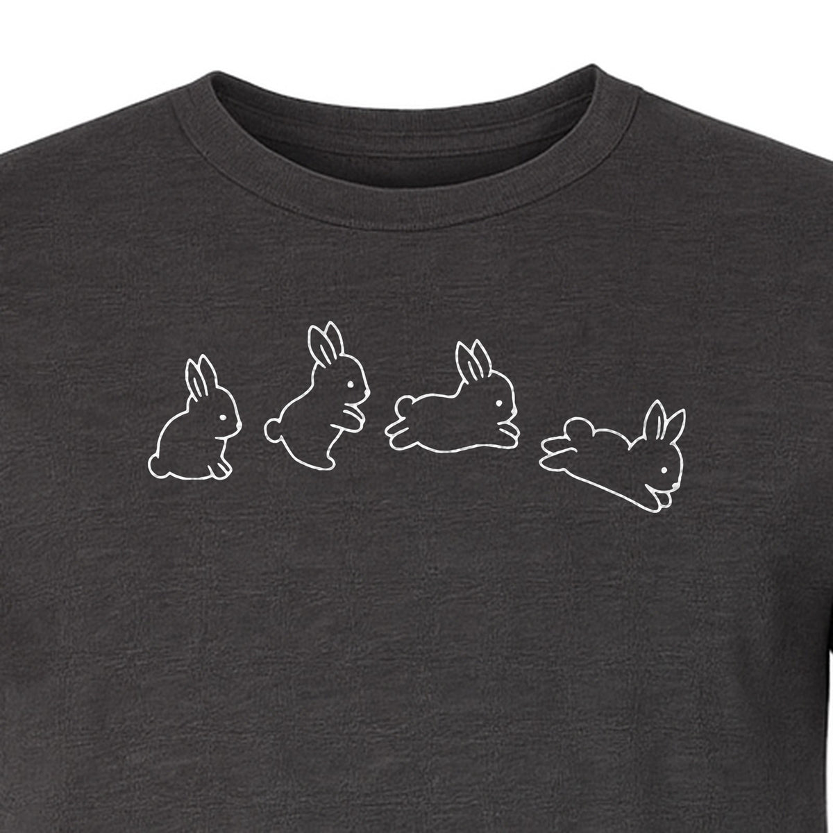 Bunny T-Shirt, Four Rabbit Outline Poses for Easter Egg Hunts and Spring Celebrations