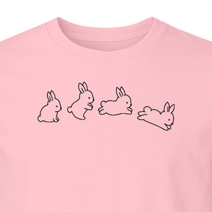 Bunny T-Shirt, Four Rabbit Outline Poses for Easter Egg Hunts and Spring Celebrations
