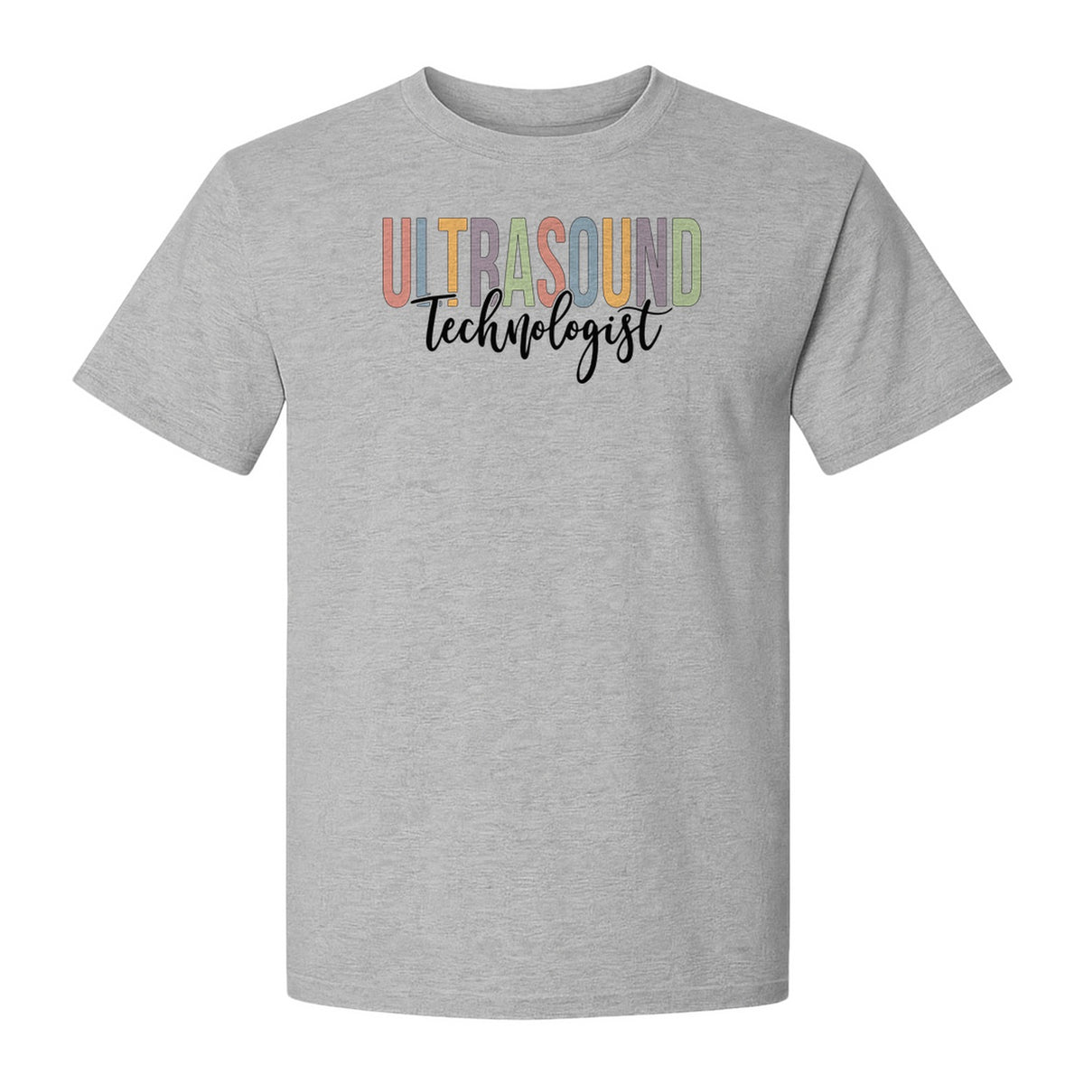 Ultrasound Technologist T-Shirt, Retro Lettering Tee for Sonographers and Medical Staff