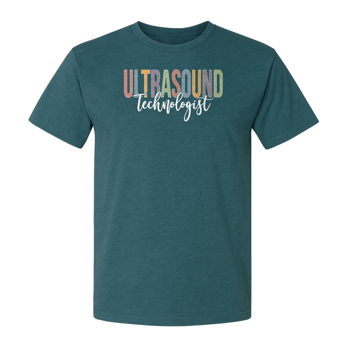 Ultrasound Technologist T-Shirt, Retro Lettering Tee for Sonographers and Medical Staff