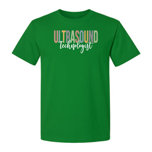 Ultrasound Technologist T-Shirt, Retro Lettering Tee for Sonographers and Medical Staff