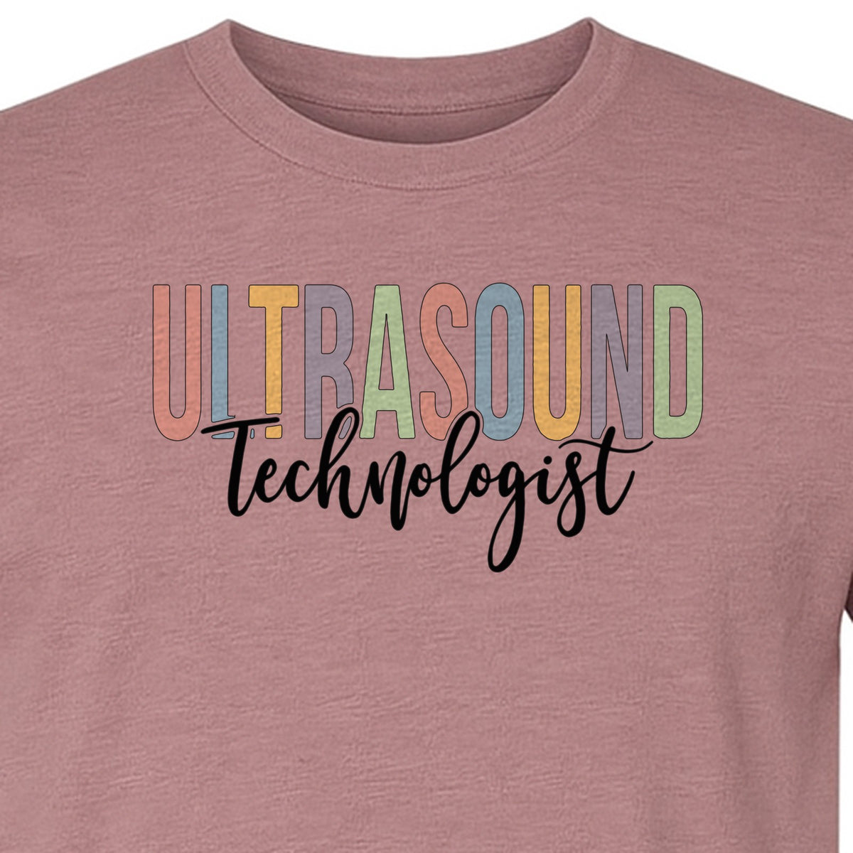 Ultrasound Technologist T-Shirt, Retro Lettering Tee for Sonographers and Medical Staff