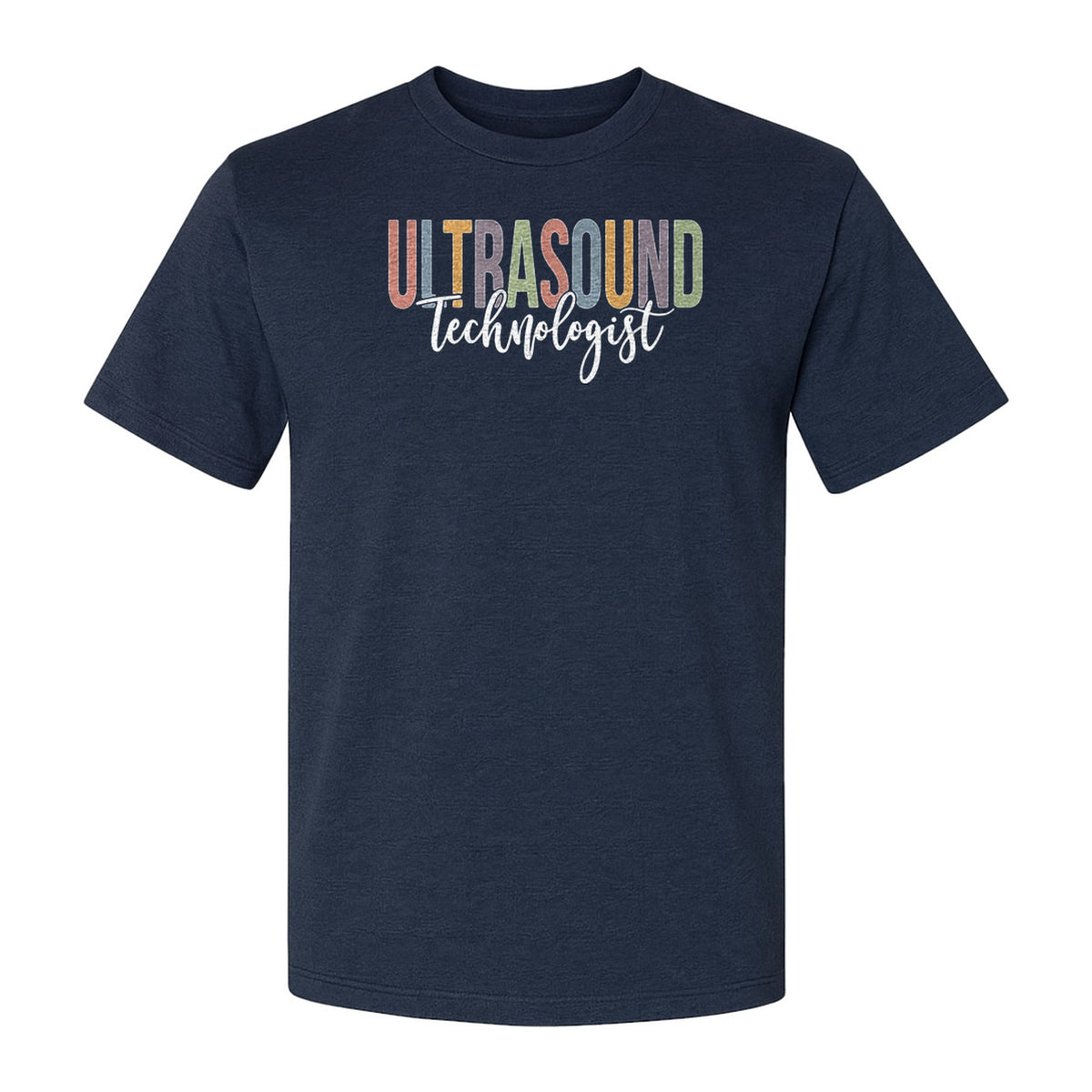 Ultrasound Technologist T-Shirt, Retro Lettering Tee for Sonographers and Medical Staff