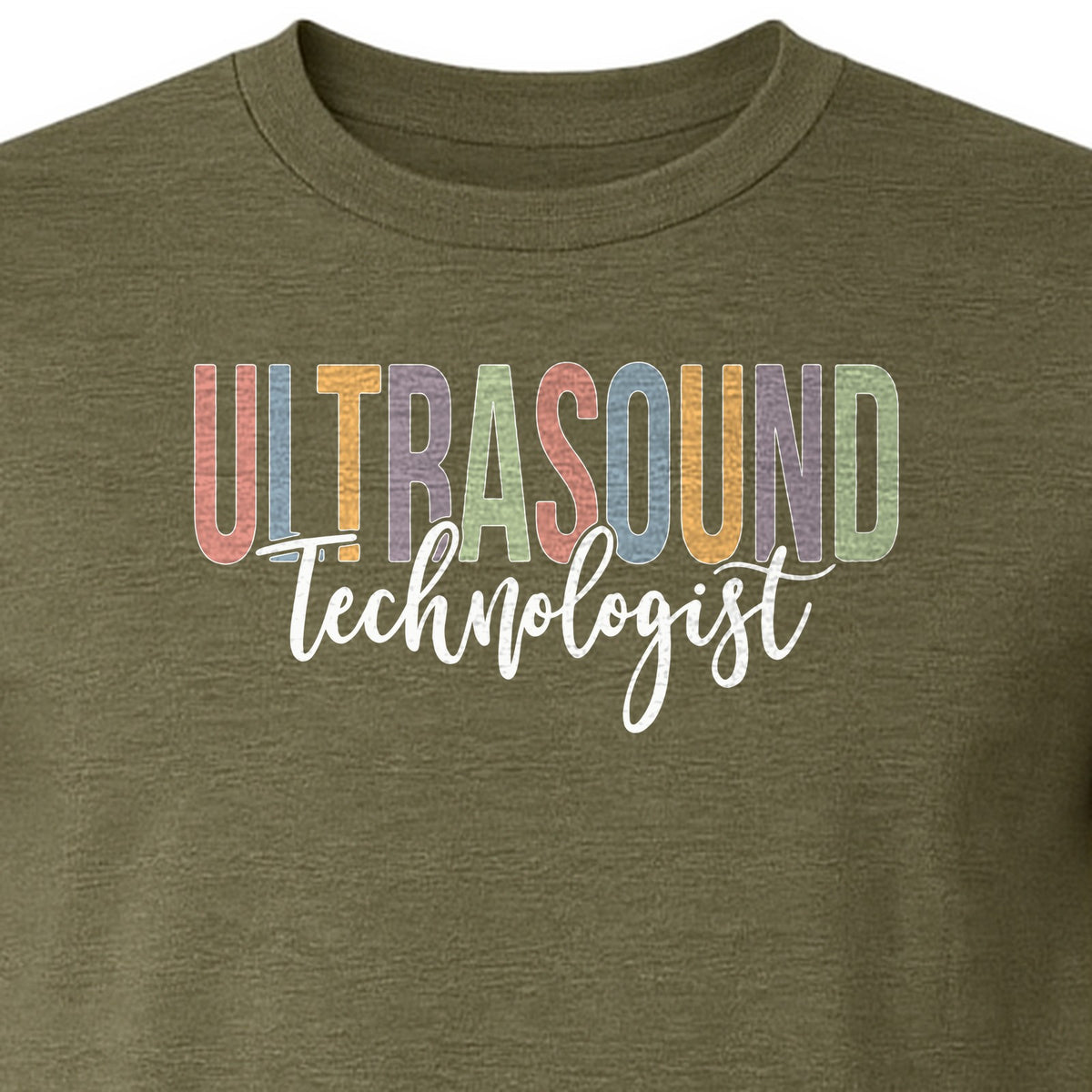 Ultrasound Technologist T-Shirt, Retro Lettering Tee for Sonographers and Medical Staff