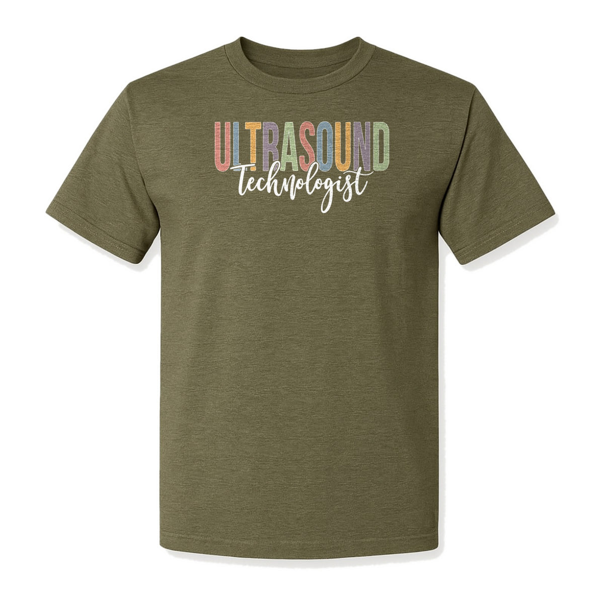 Ultrasound Technologist T-Shirt, Retro Lettering Tee for Sonographers and Medical Staff