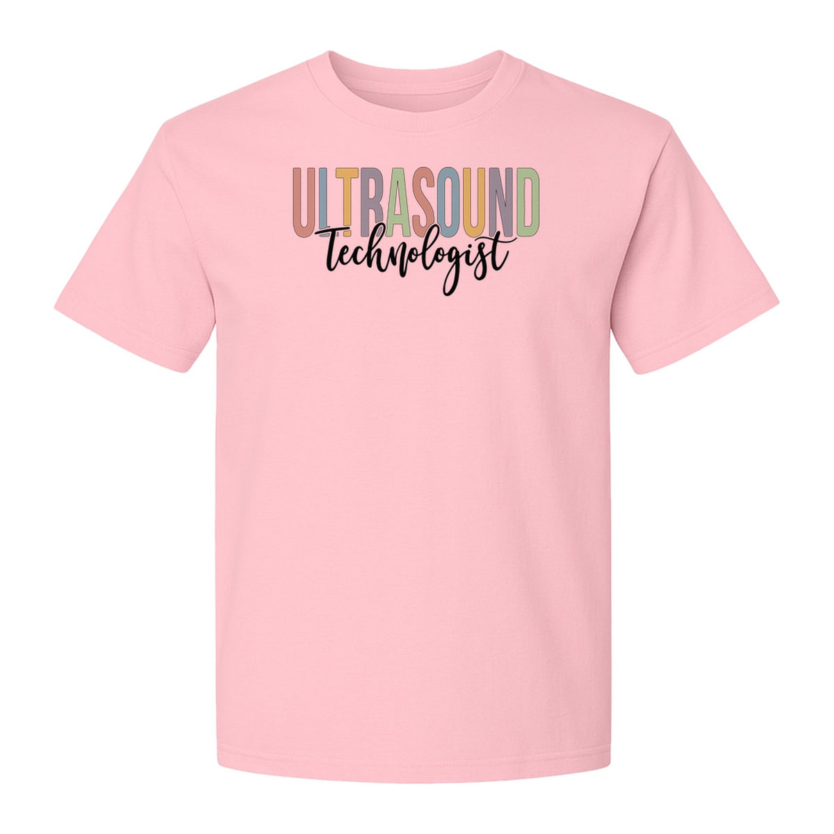Ultrasound Technologist T-Shirt, Retro Lettering Tee for Sonographers and Medical Staff