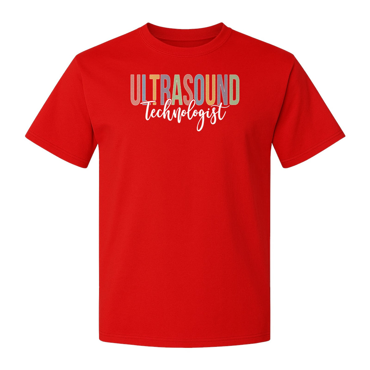 Ultrasound Technologist T-Shirt, Retro Lettering Tee for Sonographers and Medical Staff