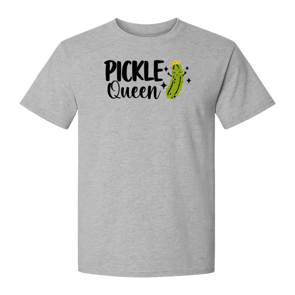 Pickle Queen T-Shirt, Funny Crowned Dill Graphic Tee for Food Lovers and Snack Fans