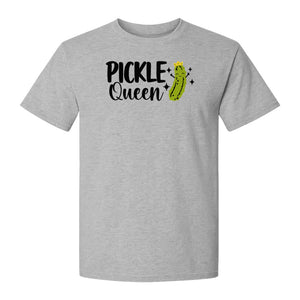 Pickle Queen T-Shirt, Funny Crowned Dill Graphic Tee for Food Lovers and Snack Fans