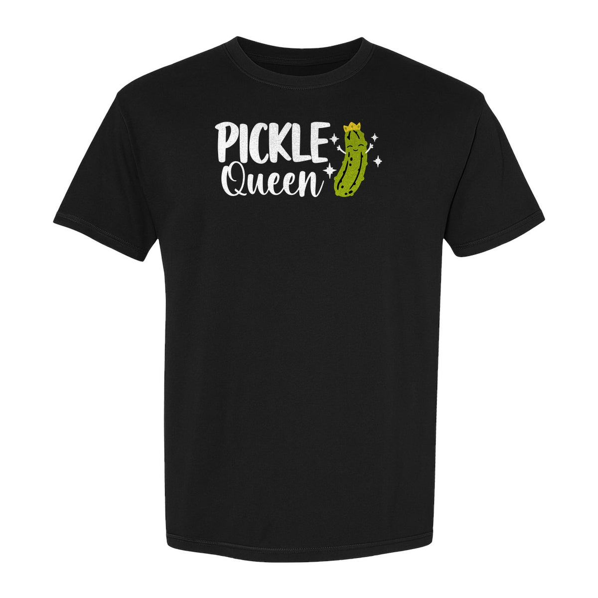 Pickle Queen T-Shirt, Funny Crowned Dill Graphic Tee for Food Lovers and Snack Fans