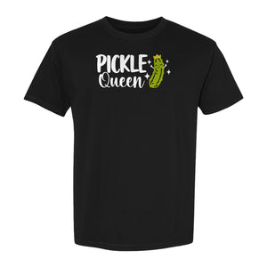 Pickle Queen T-Shirt, Funny Crowned Dill Graphic Tee for Food Lovers and Snack Fans