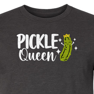 Pickle Queen T-Shirt, Funny Crowned Dill Graphic Tee for Food Lovers and Snack Fans