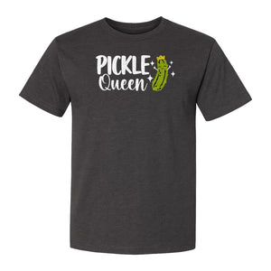 Pickle Queen T-Shirt, Funny Crowned Dill Graphic Tee for Food Lovers and Snack Fans