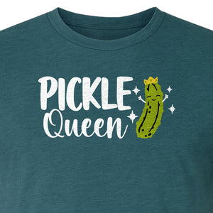 Pickle Queen T-Shirt, Funny Crowned Dill Graphic Tee for Food Lovers and Snack Fans