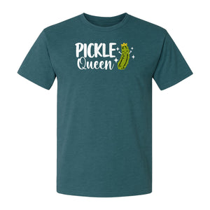 Pickle Queen T-Shirt, Funny Crowned Dill Graphic Tee for Food Lovers and Snack Fans
