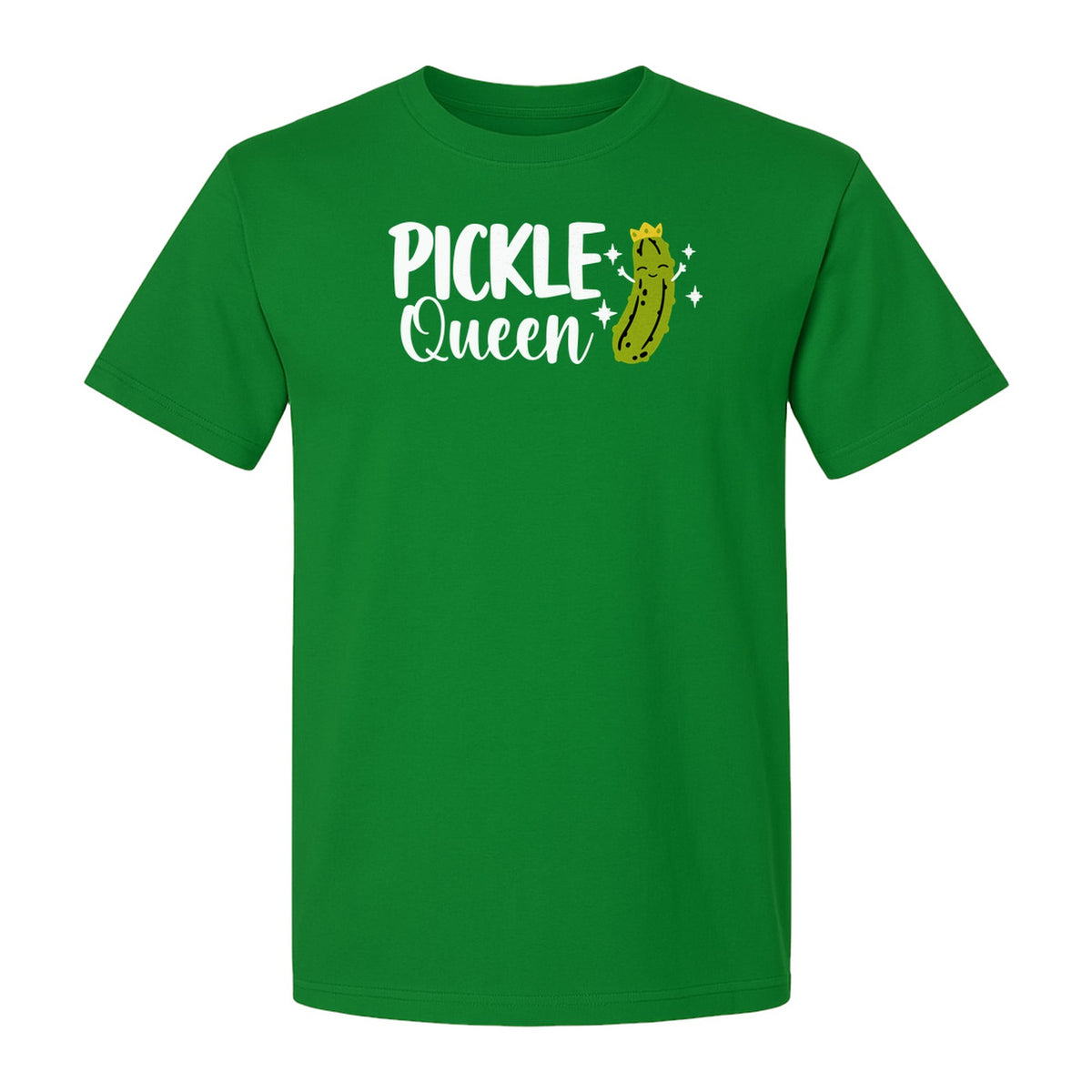 Pickle Queen T-Shirt, Funny Crowned Dill Graphic Tee for Food Lovers and Snack Fans