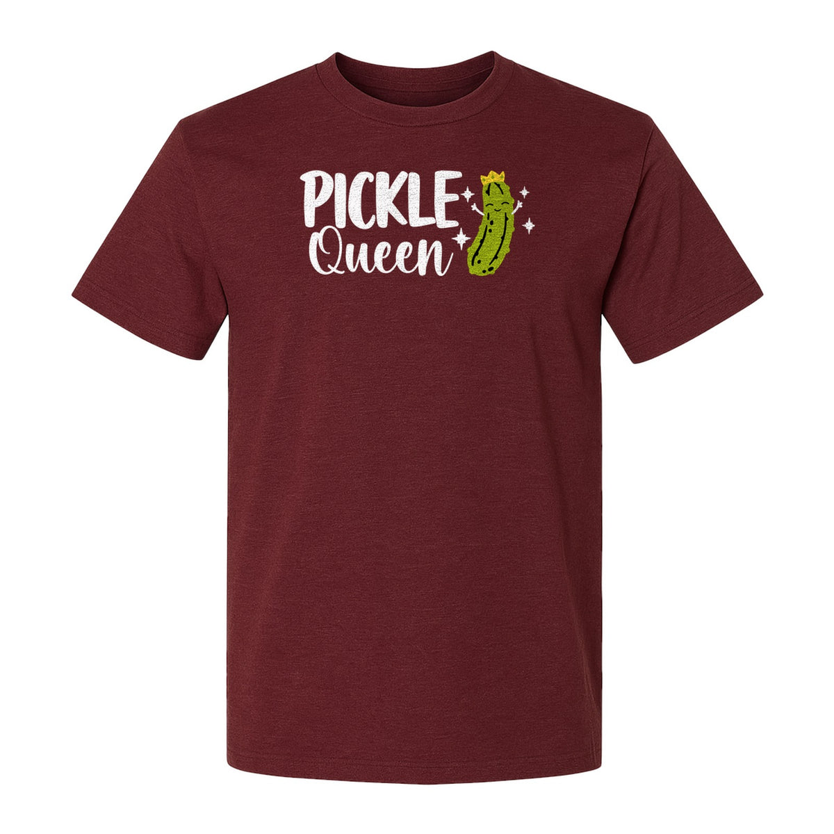 Pickle Queen T-Shirt, Funny Crowned Dill Graphic Tee for Food Lovers and Snack Fans