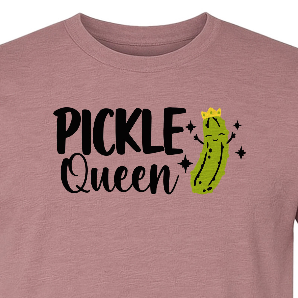 Pickle Queen T-Shirt, Funny Crowned Dill Graphic Tee for Food Lovers and Snack Fans