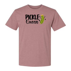 Pickle Queen T-Shirt, Funny Crowned Dill Graphic Tee for Food Lovers and Snack Fans