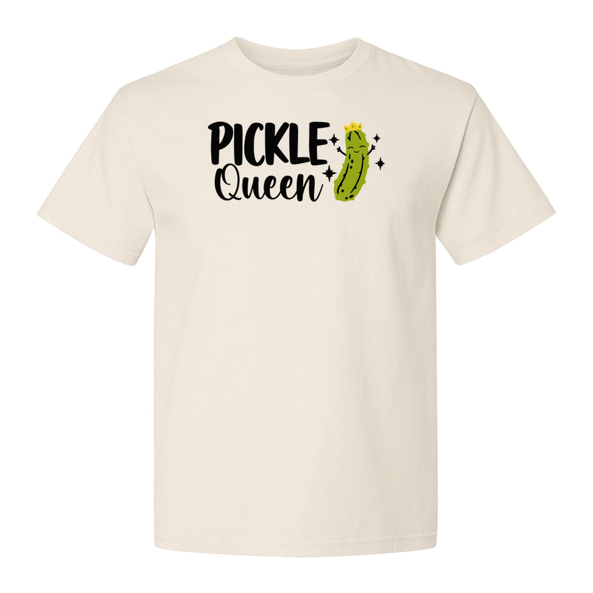 Pickle Queen T-Shirt, Funny Crowned Dill Graphic Tee for Food Lovers and Snack Fans