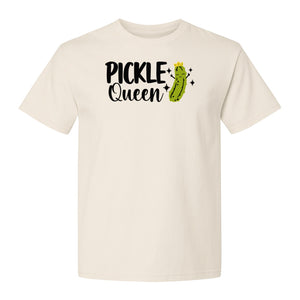 Pickle Queen T-Shirt, Funny Crowned Dill Graphic Tee for Food Lovers and Snack Fans
