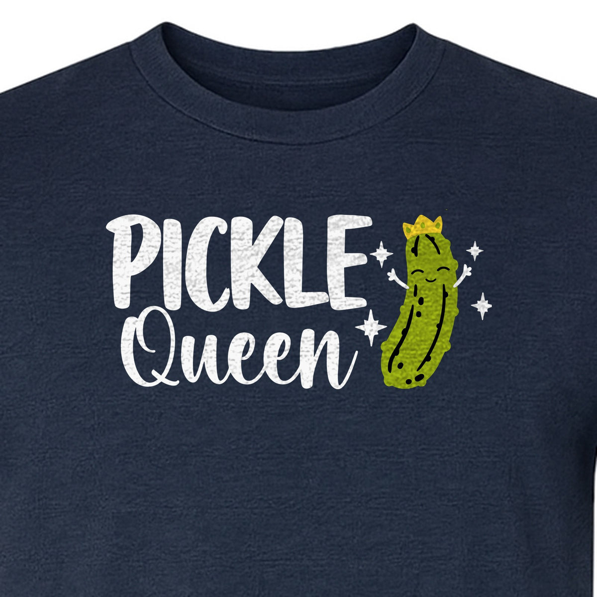 Pickle Queen T-Shirt, Funny Crowned Dill Graphic Tee for Food Lovers and Snack Fans