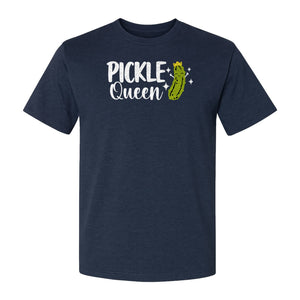 Pickle Queen T-Shirt, Funny Crowned Dill Graphic Tee for Food Lovers and Snack Fans