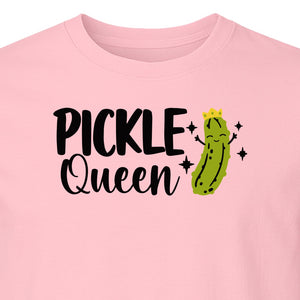 Pickle Queen T-Shirt, Funny Crowned Dill Graphic Tee for Food Lovers and Snack Fans