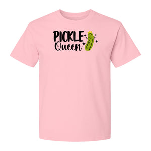 Pickle Queen T-Shirt, Funny Crowned Dill Graphic Tee for Food Lovers and Snack Fans