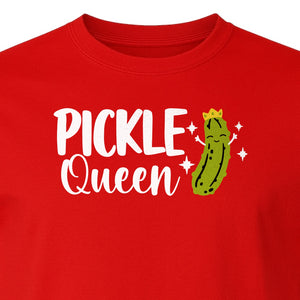 Pickle Queen T-Shirt, Funny Crowned Dill Graphic Tee for Food Lovers and Snack Fans