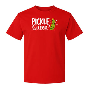 Pickle Queen T-Shirt, Funny Crowned Dill Graphic Tee for Food Lovers and Snack Fans