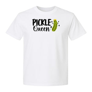 Pickle Queen T-Shirt, Funny Crowned Dill Graphic Tee for Food Lovers and Snack Fans