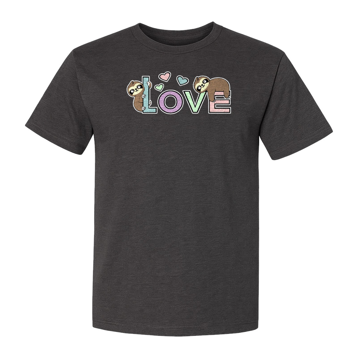 Sloth Love T-Shirt, Cute Heart Graphic for Animal Lovers and Valentine's Day Gifts