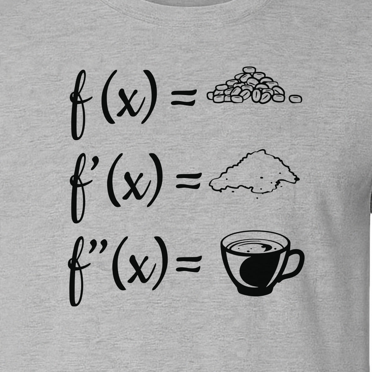 Math Teacher T-Shirt, Coffee Derivative Equation Design for Calculus Educators and STEM Nerds