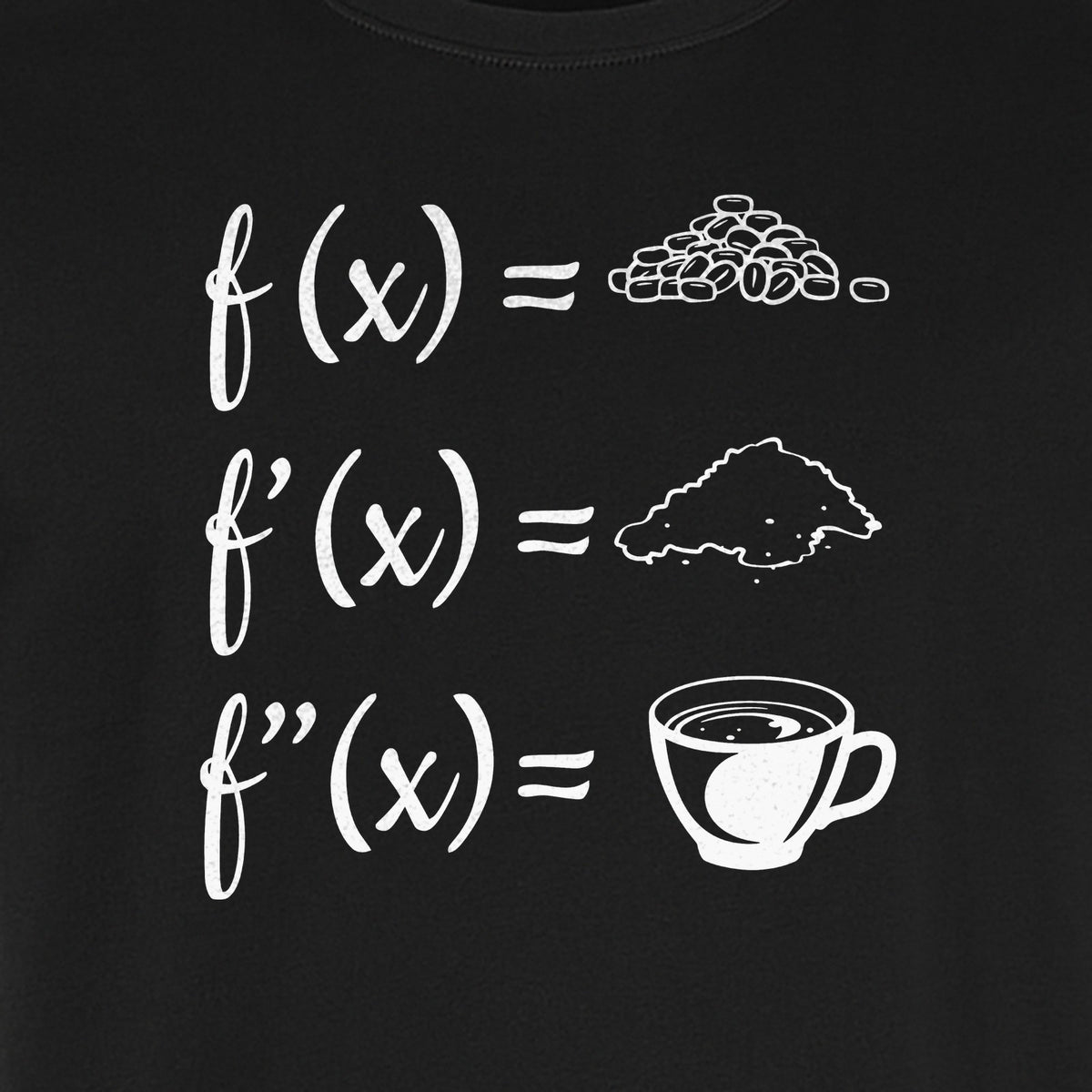 Math Teacher T-Shirt, Coffee Derivative Equation Design for Calculus Educators and STEM Nerds