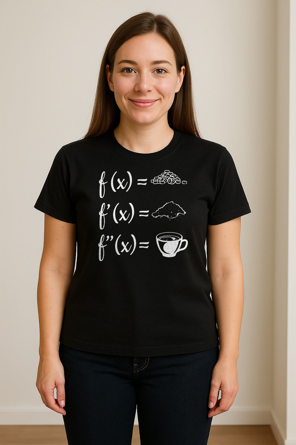 Math Teacher T-Shirt, Coffee Derivative Equation Design for Calculus Educators and STEM Nerds