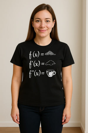 Math Teacher T-Shirt, Coffee Derivative Equation Design for Calculus Educators and STEM Nerds