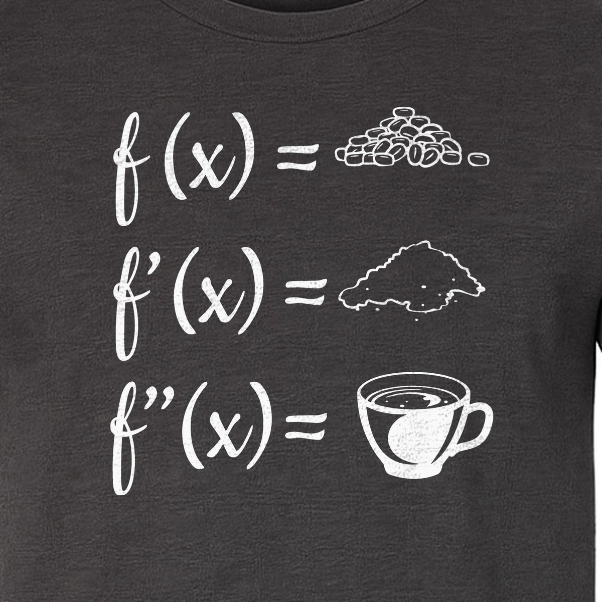 Math Teacher T-Shirt, Coffee Derivative Equation Design for Calculus Educators and STEM Nerds