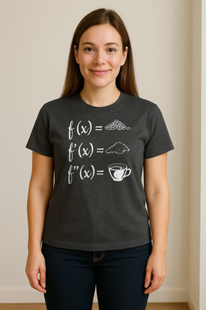 Math Teacher T-Shirt, Coffee Derivative Equation Design for Calculus Educators and STEM Nerds