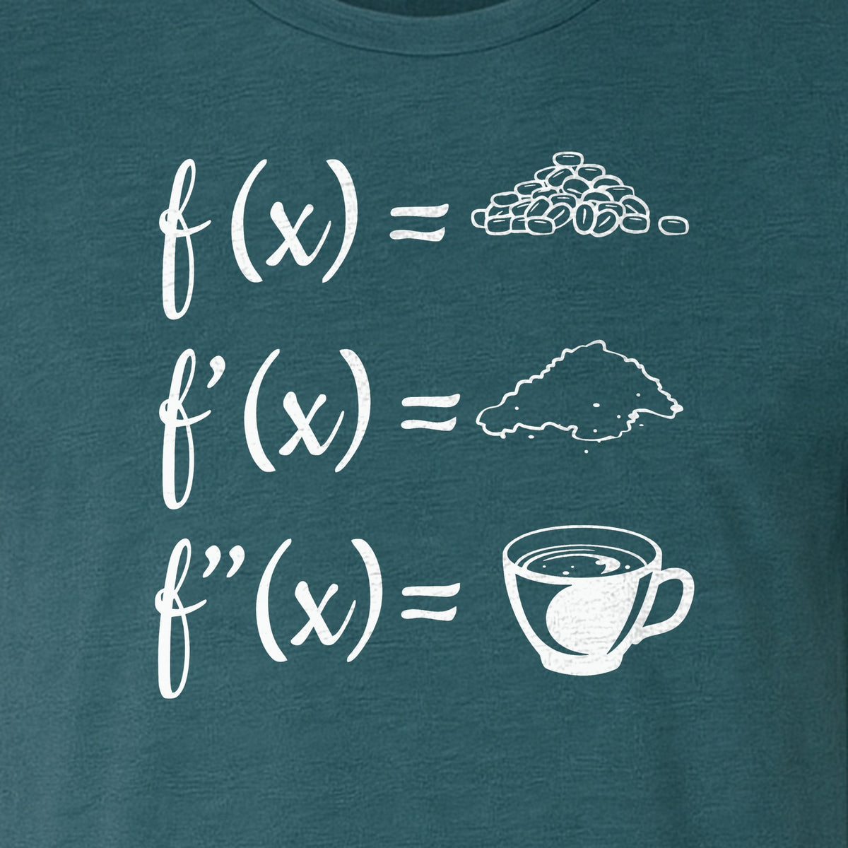 Math Teacher T-Shirt, Coffee Derivative Equation Design for Calculus Educators and STEM Nerds