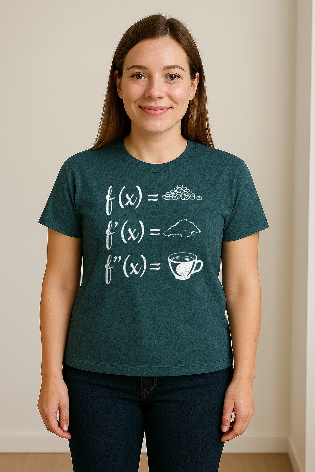 Math Teacher T-Shirt, Coffee Derivative Equation Design for Calculus Educators and STEM Nerds