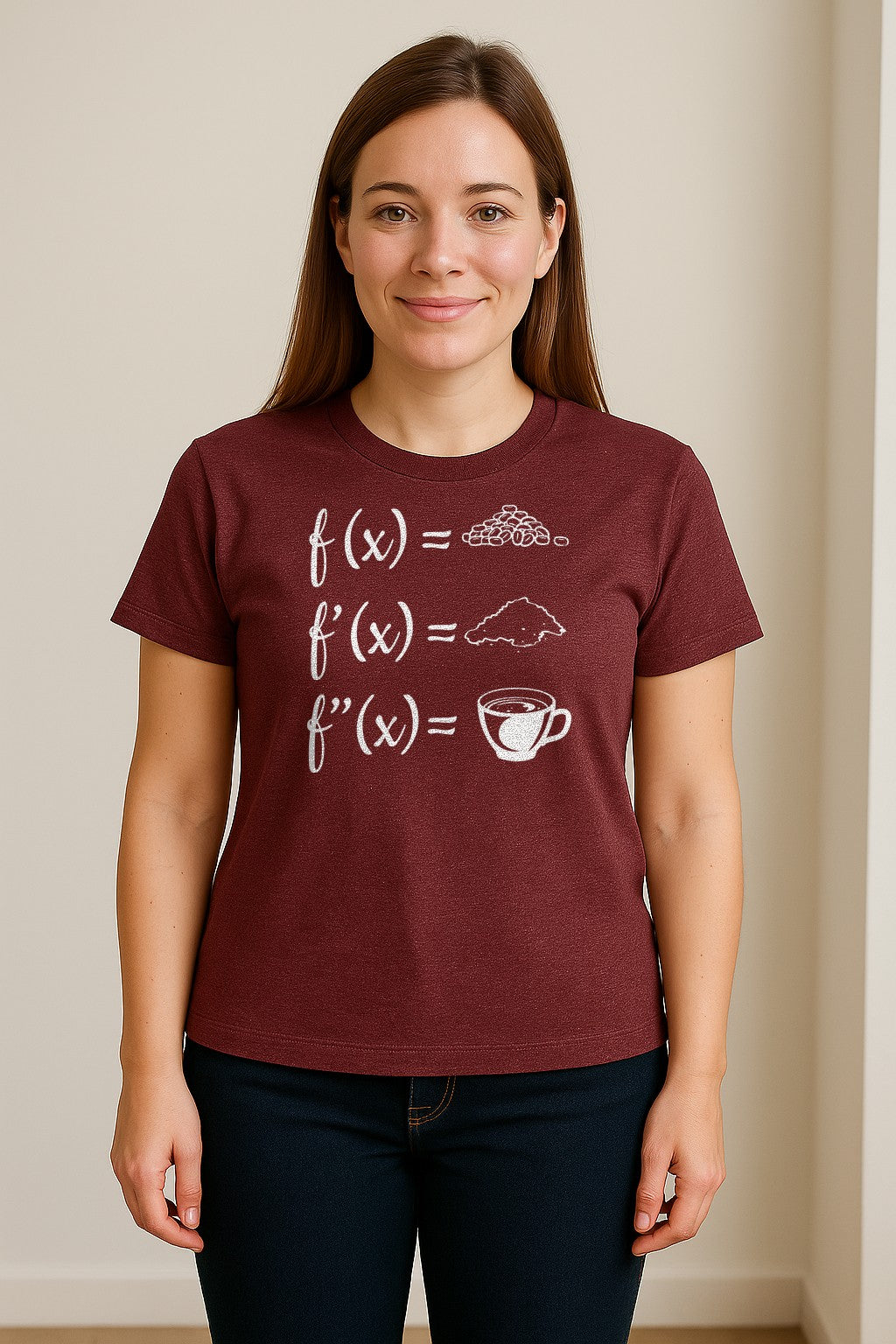 Math Teacher T-Shirt, Coffee Derivative Equation Design for Calculus Educators and STEM Nerds