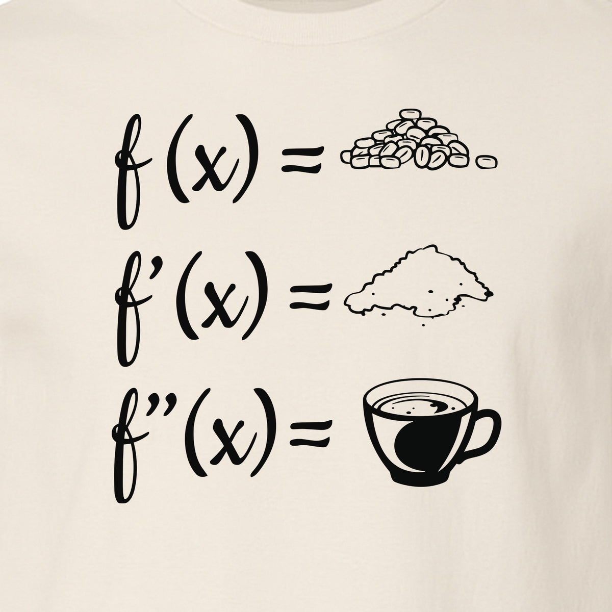 Math Teacher T-Shirt, Coffee Derivative Equation Design for Calculus Educators and STEM Nerds