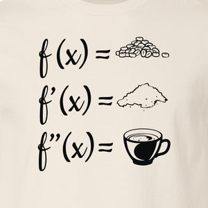 Math Teacher T-Shirt, Coffee Derivative Equation Design for Calculus Educators and STEM Nerds